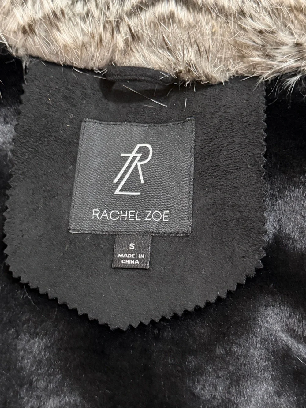 Rachel Zoe Faux Fur Trim Black Suede Vest - Women's Stylish Layering Piece